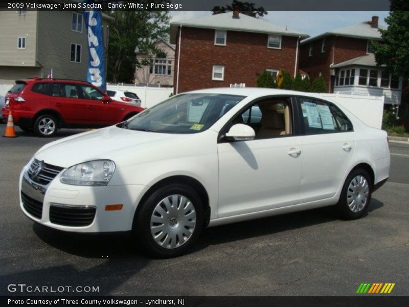 Candy White / Pure Beige 2009 Volkswagen Jetta S Sedan
