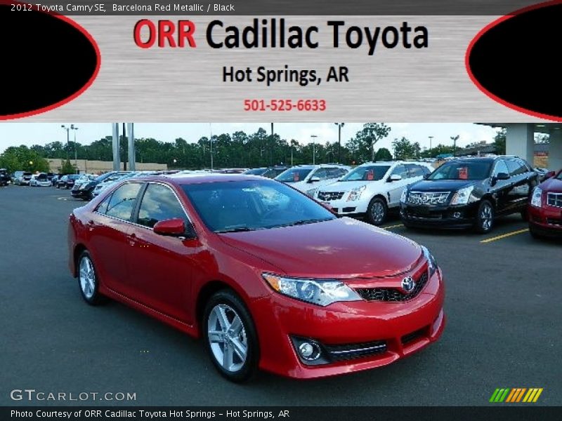 Barcelona Red Metallic / Black 2012 Toyota Camry SE