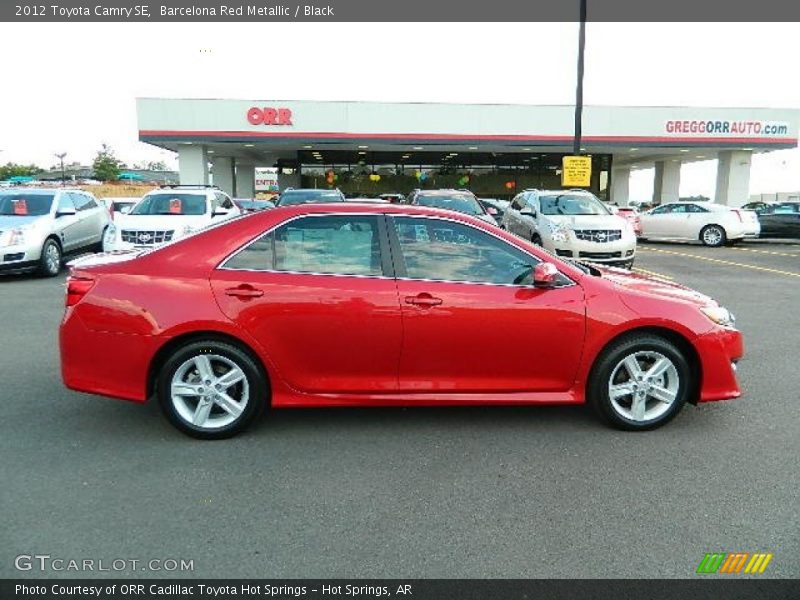 Barcelona Red Metallic / Black 2012 Toyota Camry SE