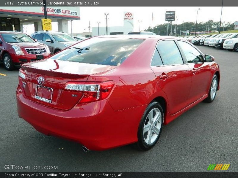 Barcelona Red Metallic / Black 2012 Toyota Camry SE