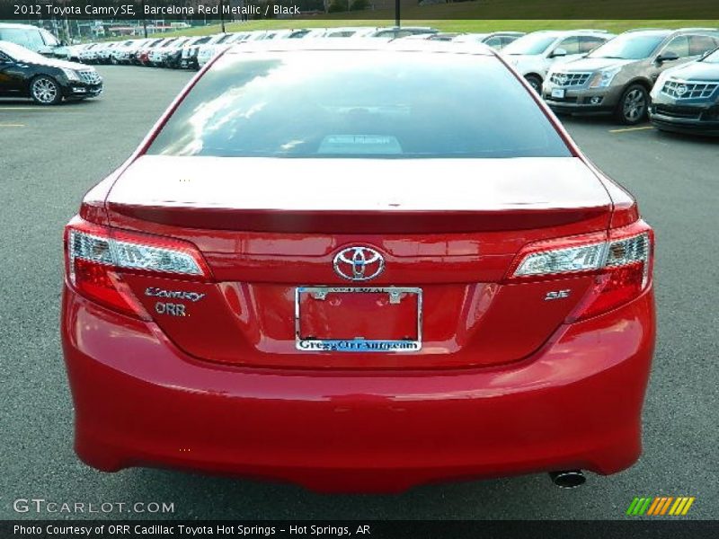 Barcelona Red Metallic / Black 2012 Toyota Camry SE