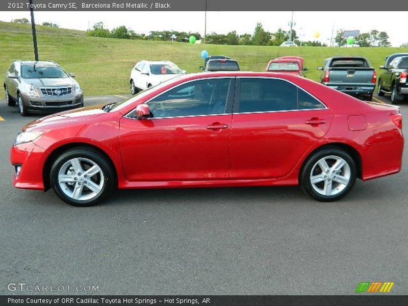 Barcelona Red Metallic / Black 2012 Toyota Camry SE