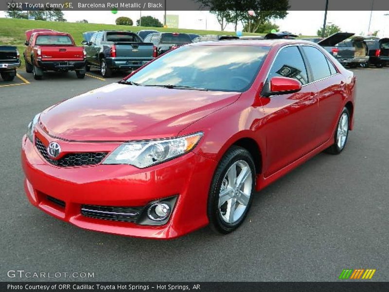Barcelona Red Metallic / Black 2012 Toyota Camry SE