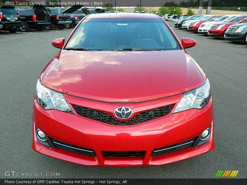 Barcelona Red Metallic / Black 2012 Toyota Camry SE
