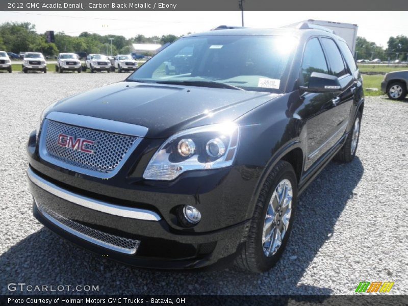 Carbon Black Metallic / Ebony 2012 GMC Acadia Denali