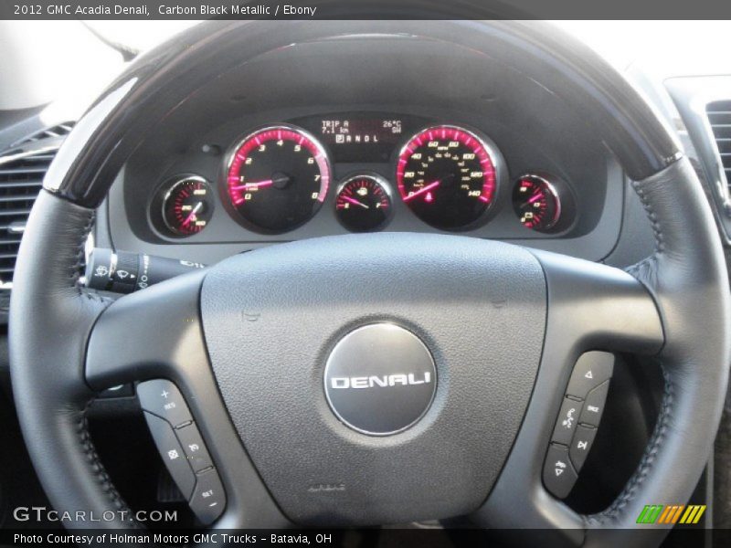 Carbon Black Metallic / Ebony 2012 GMC Acadia Denali