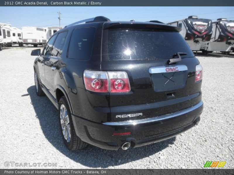 Carbon Black Metallic / Ebony 2012 GMC Acadia Denali