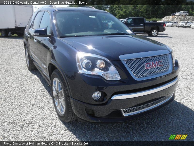 Deep Blue Metallic / Ebony 2012 GMC Acadia Denali AWD