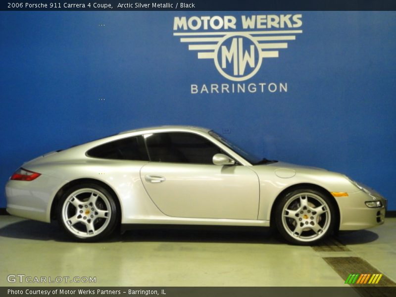 Arctic Silver Metallic / Black 2006 Porsche 911 Carrera 4 Coupe