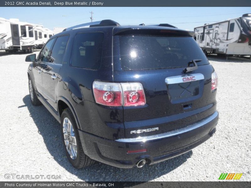 Deep Blue Metallic / Ebony 2012 GMC Acadia Denali
