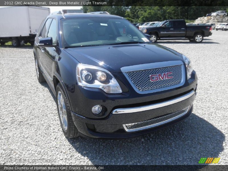 Deep Blue Metallic / Light Titanium 2012 GMC Acadia Denali