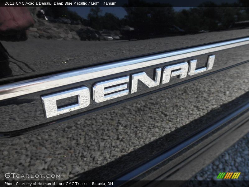 Deep Blue Metallic / Light Titanium 2012 GMC Acadia Denali