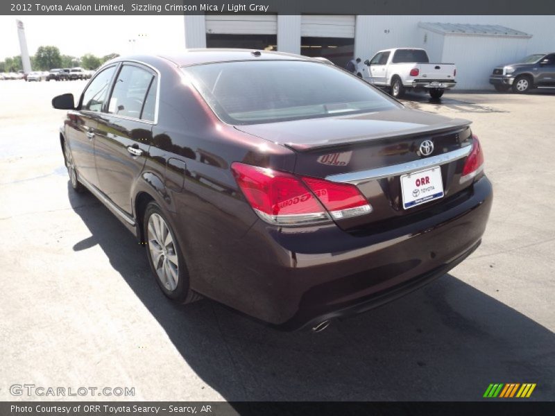 Sizzling Crimson Mica / Light Gray 2012 Toyota Avalon Limited