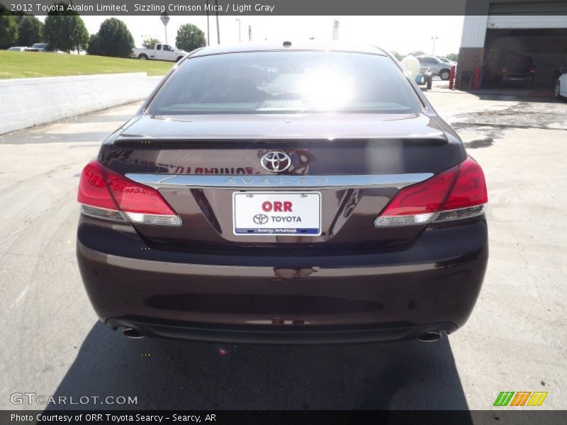 Sizzling Crimson Mica / Light Gray 2012 Toyota Avalon Limited