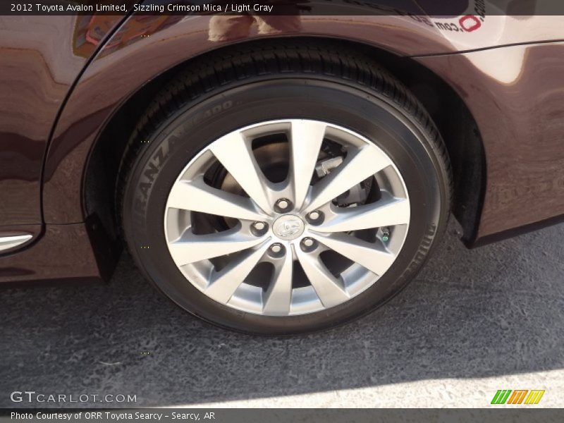Sizzling Crimson Mica / Light Gray 2012 Toyota Avalon Limited