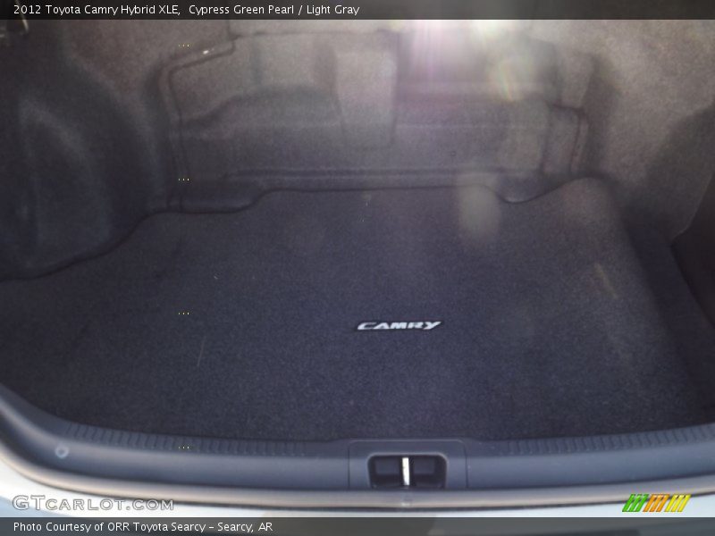Cypress Green Pearl / Light Gray 2012 Toyota Camry Hybrid XLE