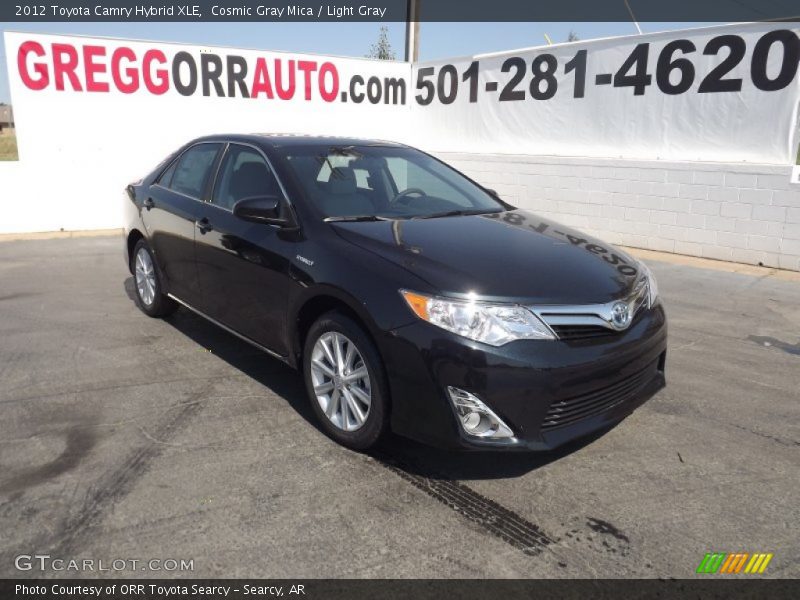Cosmic Gray Mica / Light Gray 2012 Toyota Camry Hybrid XLE