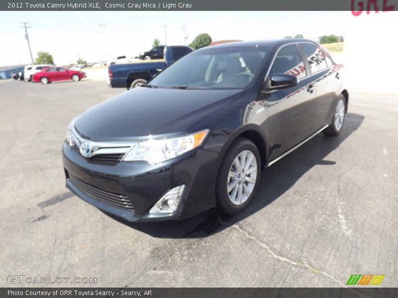 Cosmic Gray Mica / Light Gray 2012 Toyota Camry Hybrid XLE