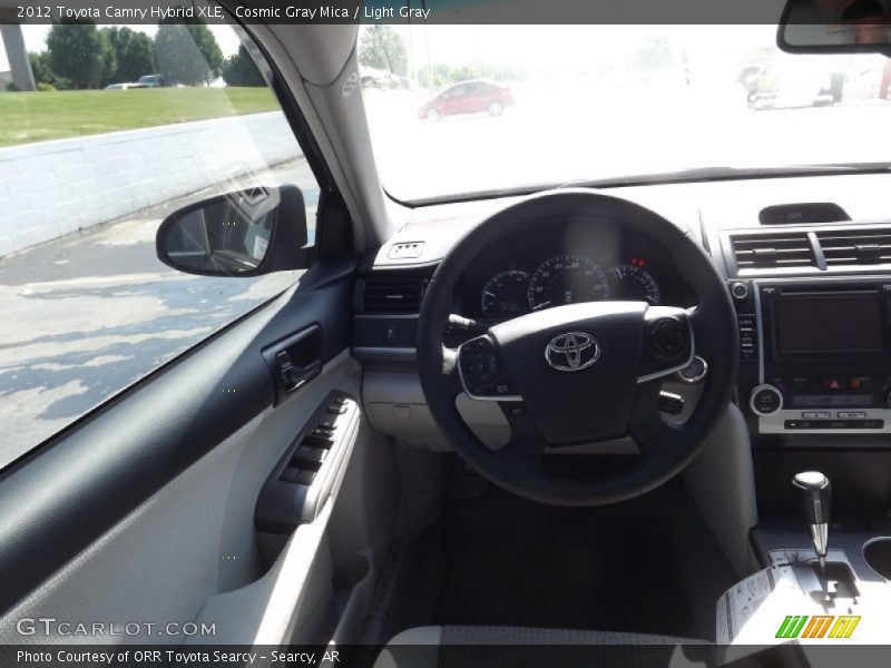 Cosmic Gray Mica / Light Gray 2012 Toyota Camry Hybrid XLE