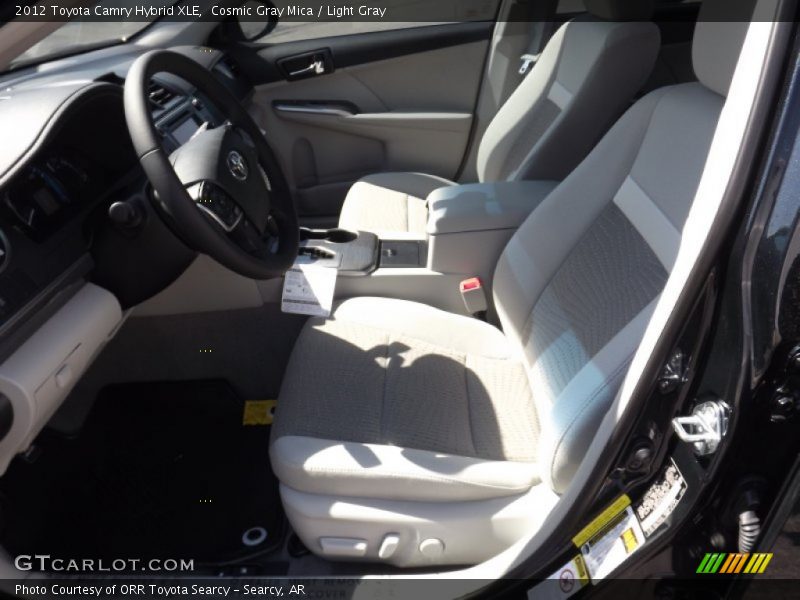 Cosmic Gray Mica / Light Gray 2012 Toyota Camry Hybrid XLE