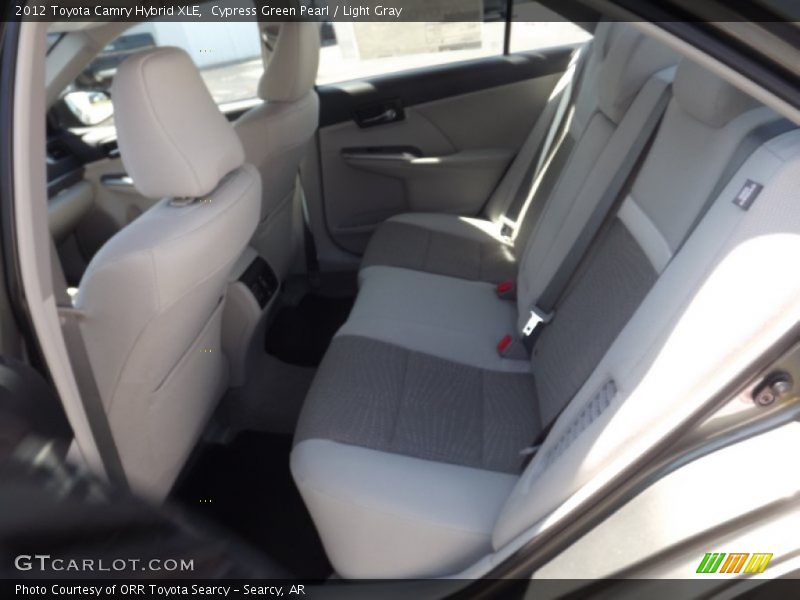 Cypress Green Pearl / Light Gray 2012 Toyota Camry Hybrid XLE