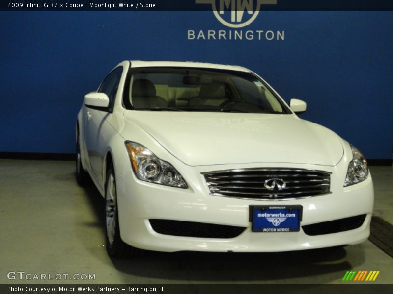 Moonlight White / Stone 2009 Infiniti G 37 x Coupe