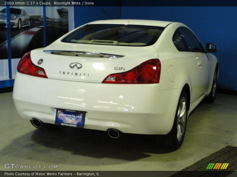 Moonlight White / Stone 2009 Infiniti G 37 x Coupe