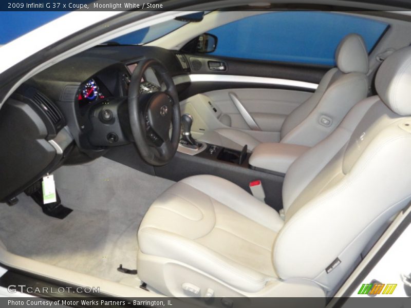 Moonlight White / Stone 2009 Infiniti G 37 x Coupe