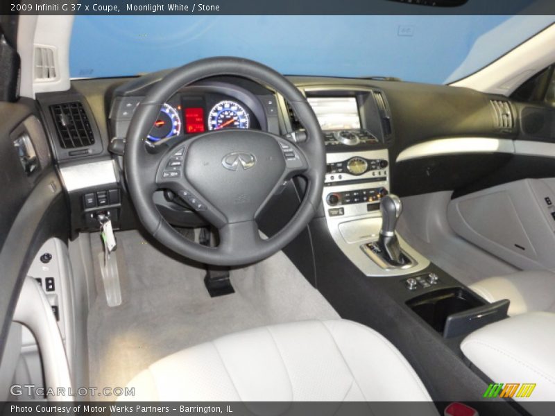 Moonlight White / Stone 2009 Infiniti G 37 x Coupe