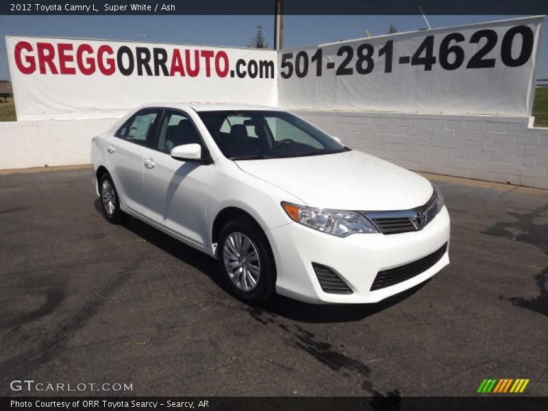 Super White / Ash 2012 Toyota Camry L