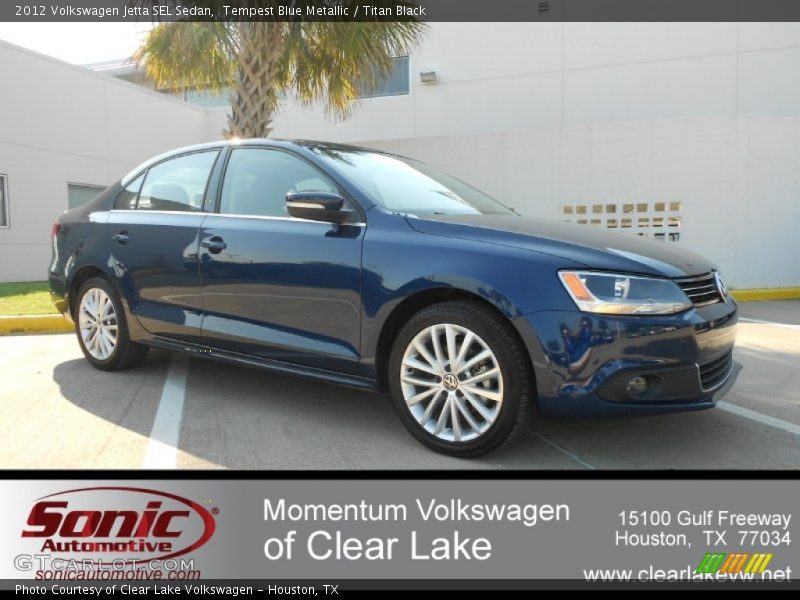 Tempest Blue Metallic / Titan Black 2012 Volkswagen Jetta SEL Sedan