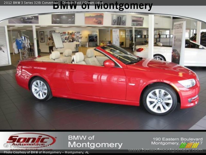 Crimson Red / Cream Beige 2012 BMW 3 Series 328i Convertible