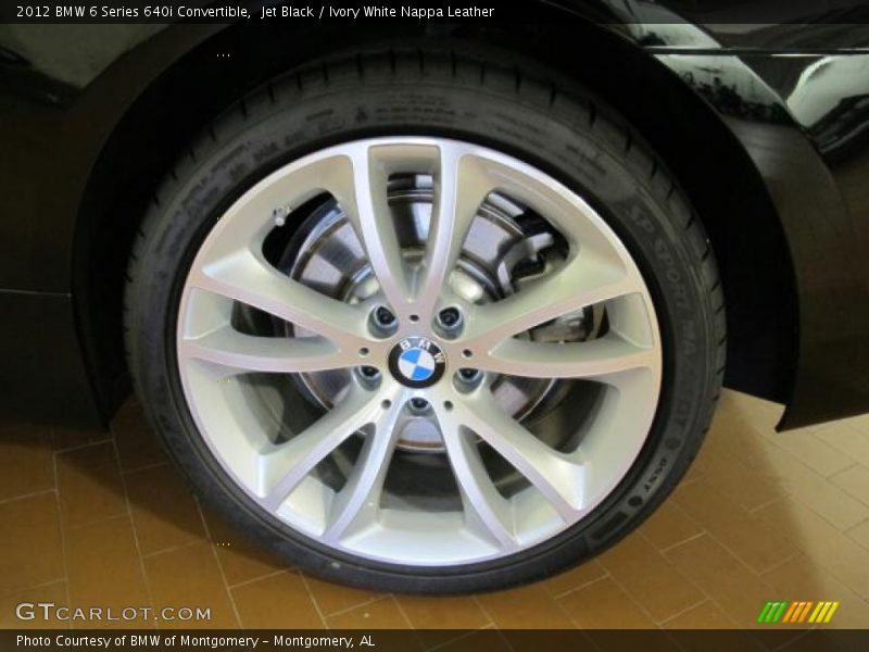 Jet Black / Ivory White Nappa Leather 2012 BMW 6 Series 640i Convertible