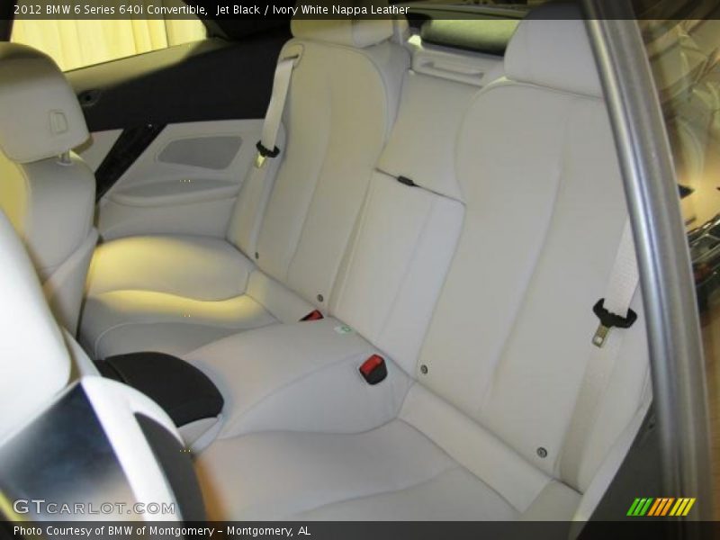 Jet Black / Ivory White Nappa Leather 2012 BMW 6 Series 640i Convertible