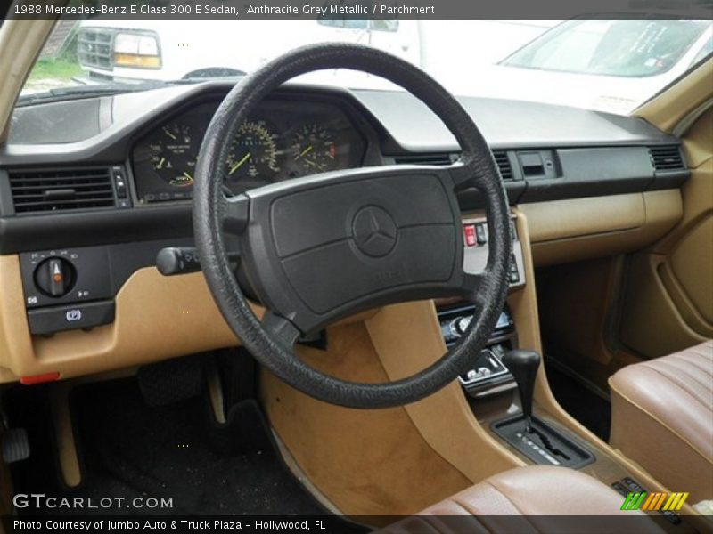 Anthracite Grey Metallic / Parchment 1988 Mercedes-Benz E Class 300 E Sedan