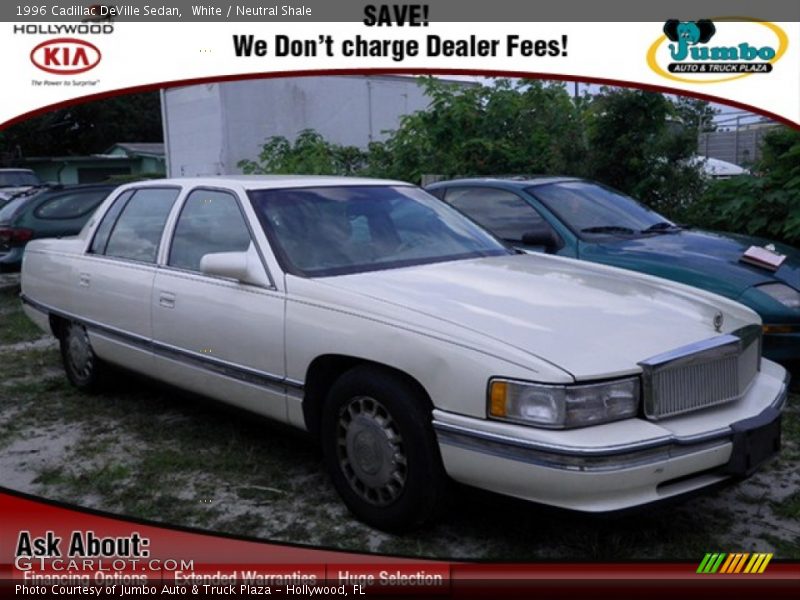 White / Neutral Shale 1996 Cadillac DeVille Sedan