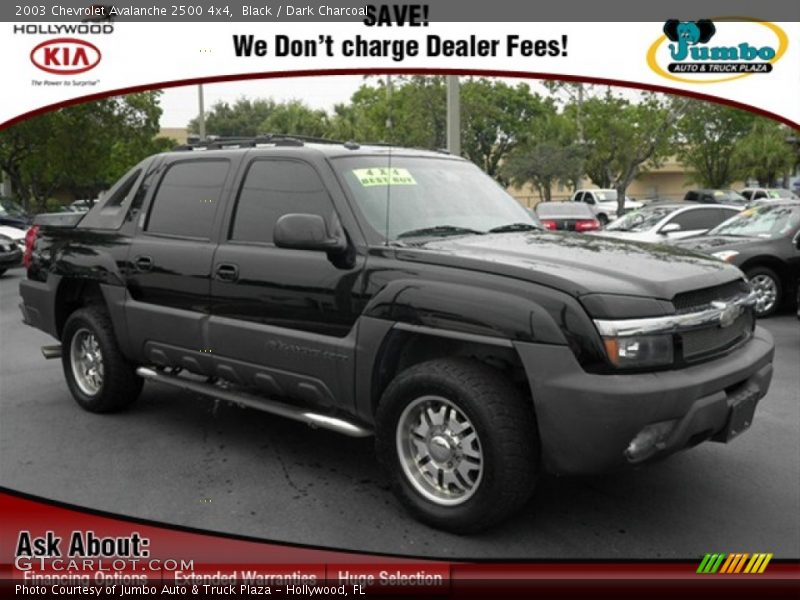 Black / Dark Charcoal 2003 Chevrolet Avalanche 2500 4x4