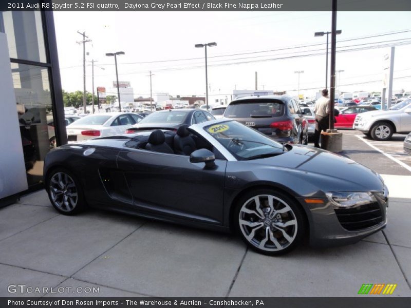 Daytona Grey Pearl Effect / Black Fine Nappa Leather 2011 Audi R8 Spyder 5.2 FSI quattro