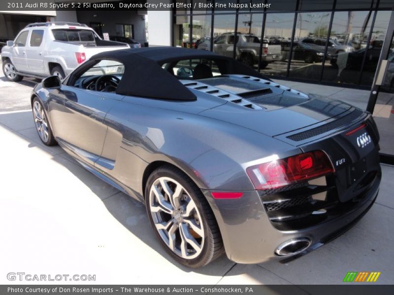 Daytona Grey Pearl Effect / Black Fine Nappa Leather 2011 Audi R8 Spyder 5.2 FSI quattro