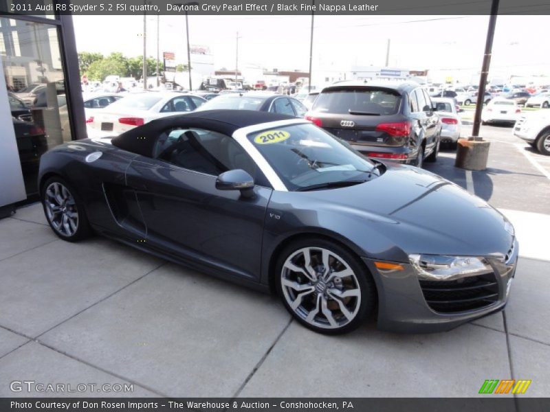 Daytona Grey Pearl Effect / Black Fine Nappa Leather 2011 Audi R8 Spyder 5.2 FSI quattro