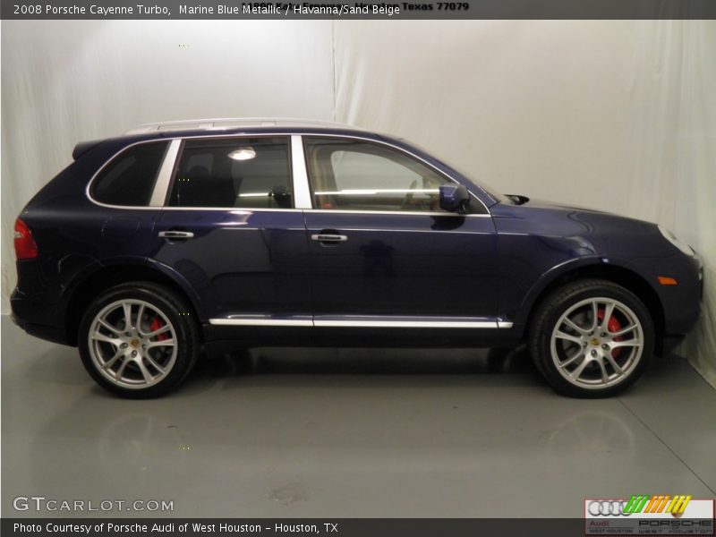 Marine Blue Metallic / Havanna/Sand Beige 2008 Porsche Cayenne Turbo
