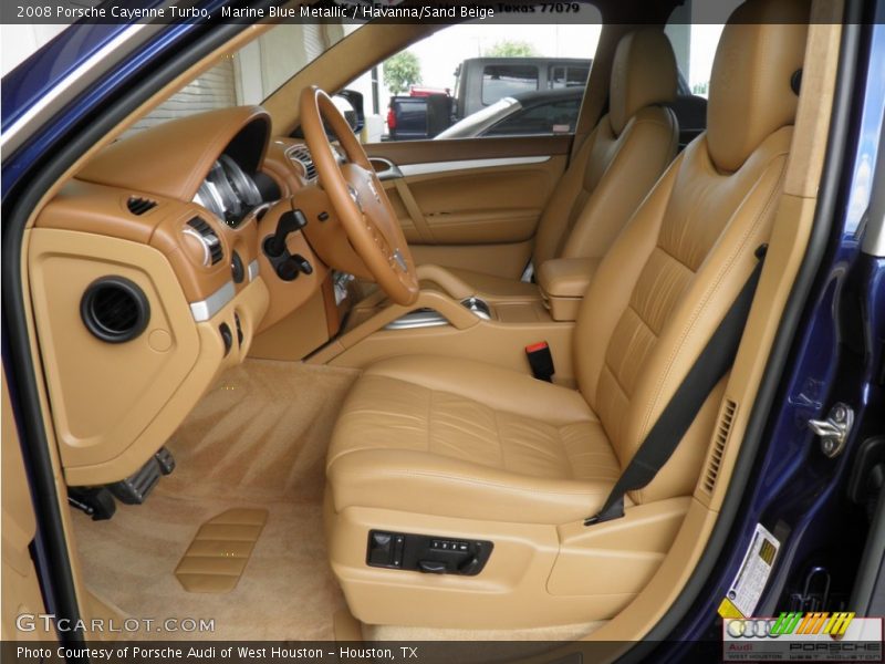 Marine Blue Metallic / Havanna/Sand Beige 2008 Porsche Cayenne Turbo