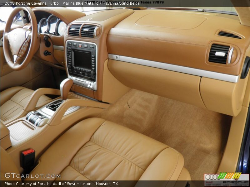 Marine Blue Metallic / Havanna/Sand Beige 2008 Porsche Cayenne Turbo