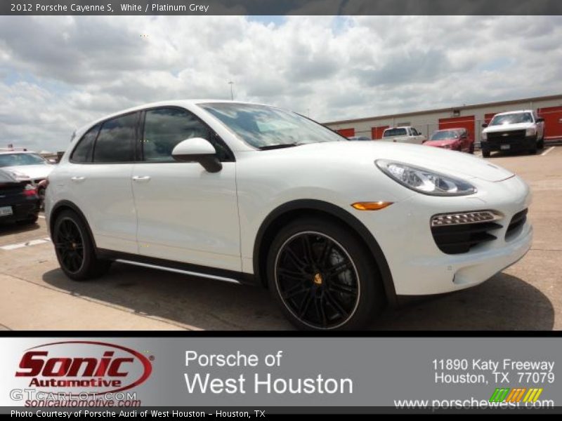 White / Platinum Grey 2012 Porsche Cayenne S