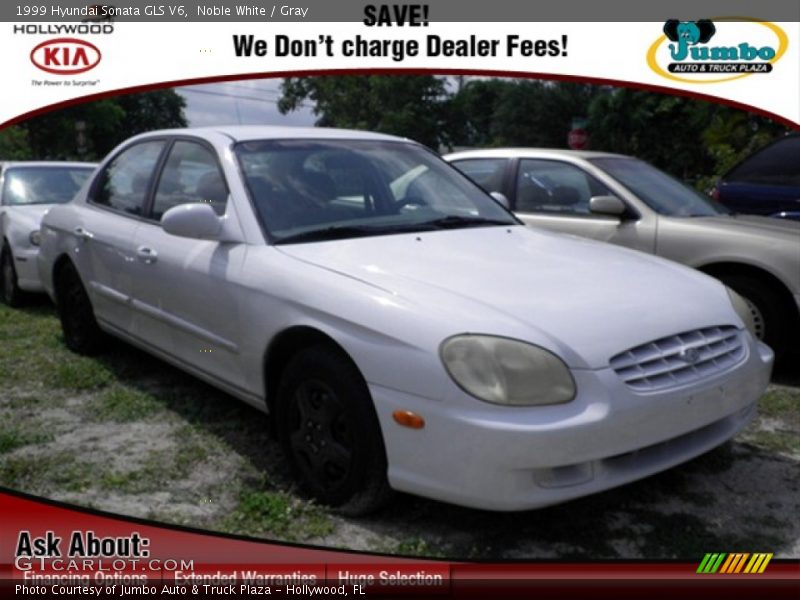 Noble White / Gray 1999 Hyundai Sonata GLS V6