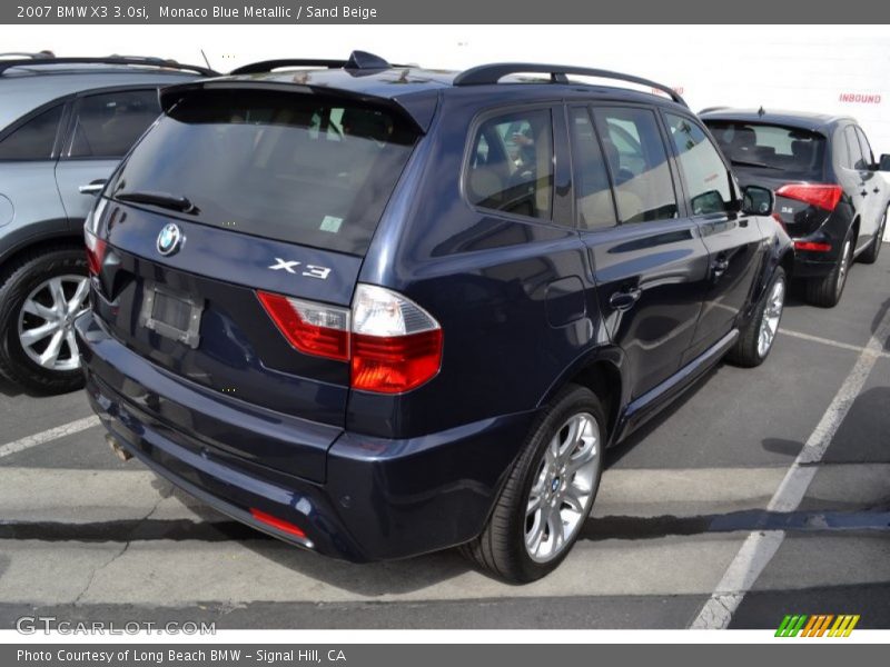 Monaco Blue Metallic / Sand Beige 2007 BMW X3 3.0si