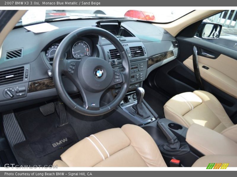 Monaco Blue Metallic / Sand Beige 2007 BMW X3 3.0si