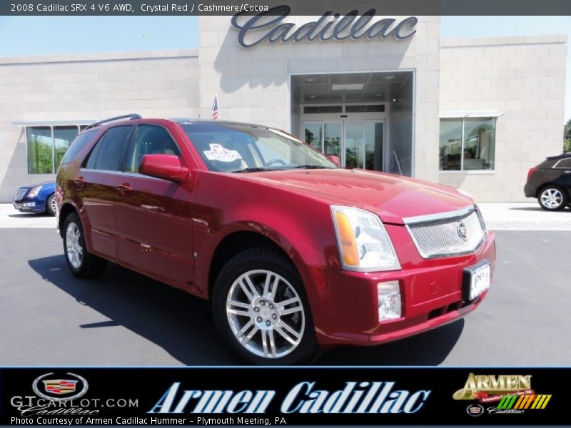 Crystal Red / Cashmere/Cocoa 2008 Cadillac SRX 4 V6 AWD