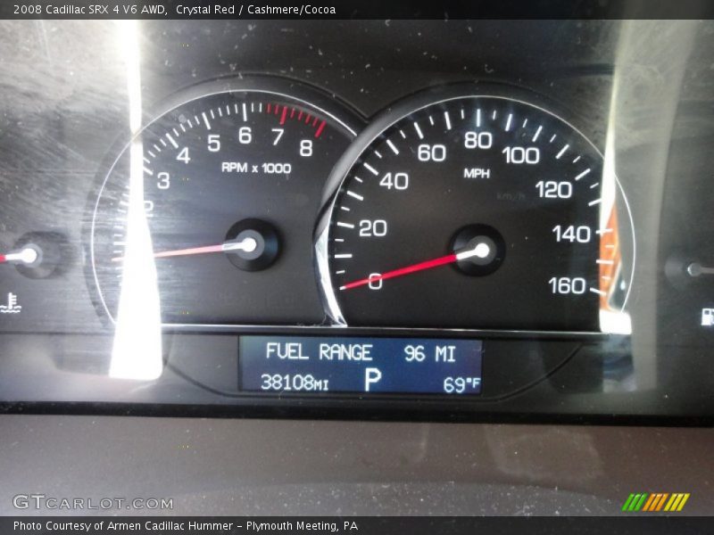Crystal Red / Cashmere/Cocoa 2008 Cadillac SRX 4 V6 AWD