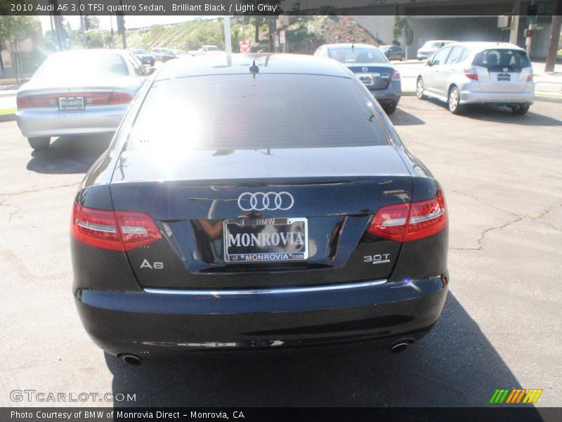 Brilliant Black / Light Gray 2010 Audi A6 3.0 TFSI quattro Sedan